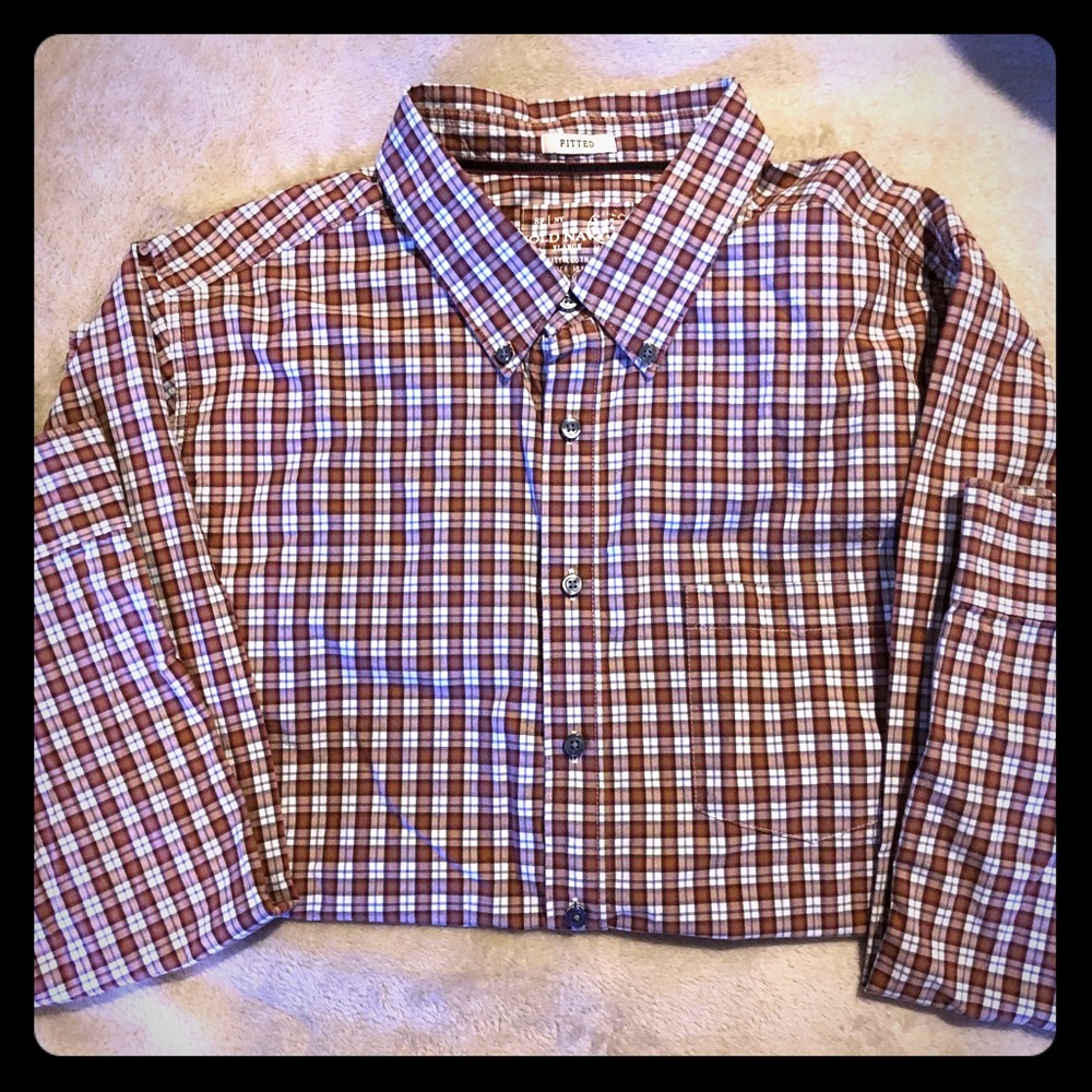 Old Navy plaid button down